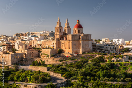 The church of our Lady in Mellieha, Malta at sunny day photo