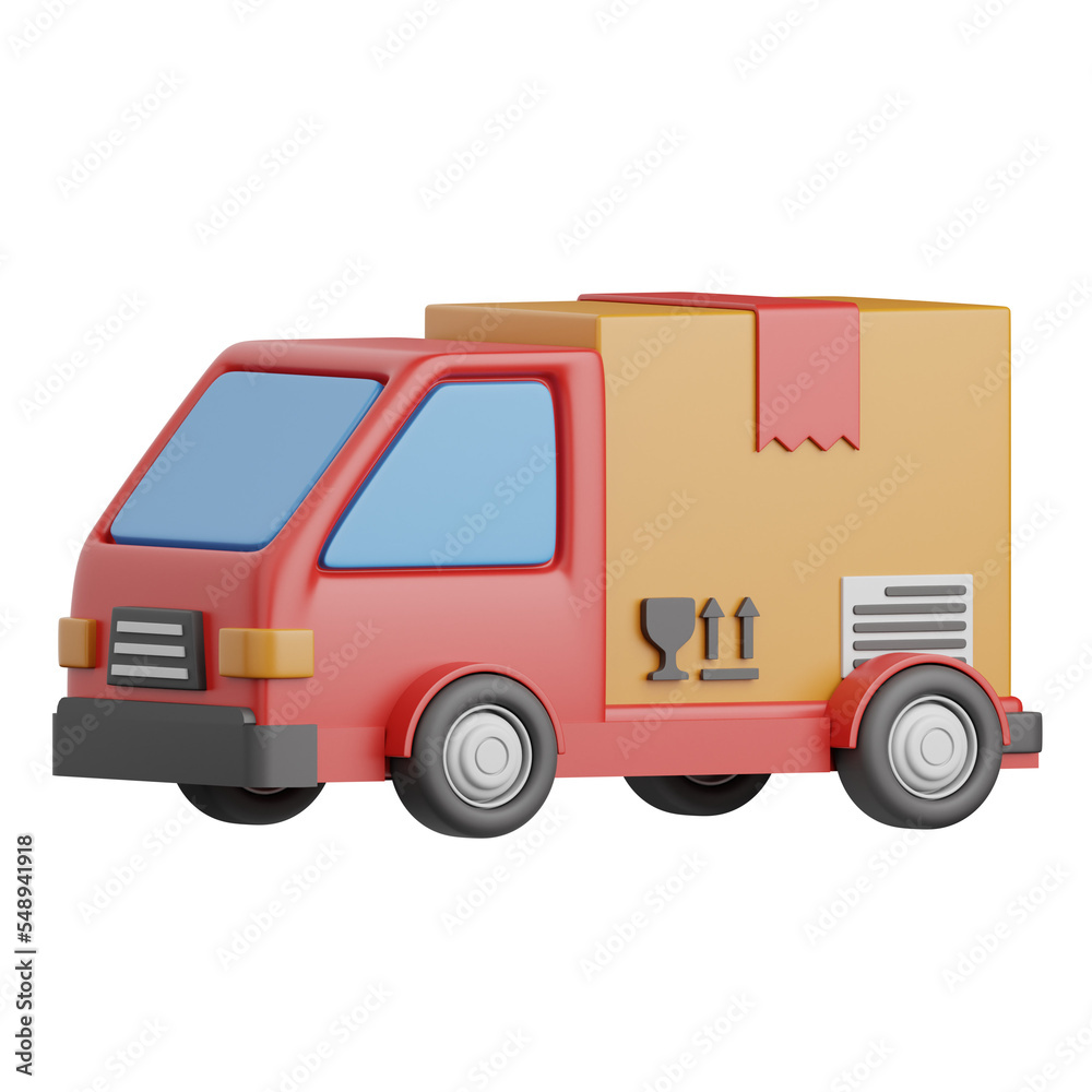 3d rendering delivery truck isolated useful for ecommerce, shopping and business online design 3d rendering delivery truck isolated useful for ecommerce, shopping and business online design