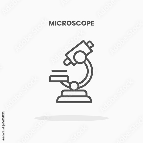 Microscope icon vector illustration line style. Great design for web, app and more. Editable Stroke and pixel perfect. © Iftachul