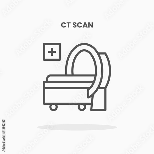 CT scan icon vector illustration line style. Great design for web  app and more. Editable Stroke and pixel perfect.