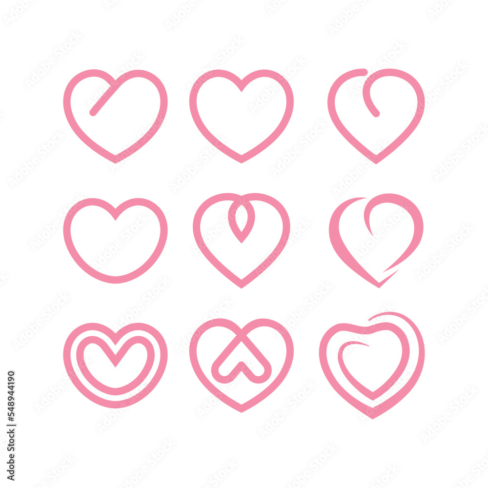 love abstract vector design illustration