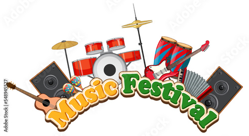 Music festival text banner design