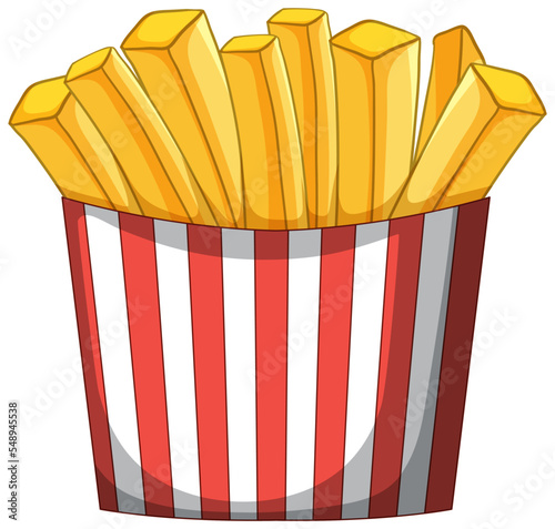 Isolated french fries simple cartoon