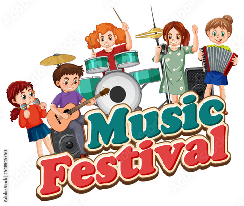Music festival text banner design