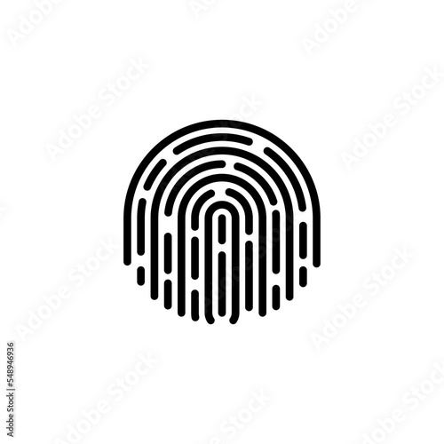 Fingerprint icons. Vector finger print touch ID illustration. Verification code