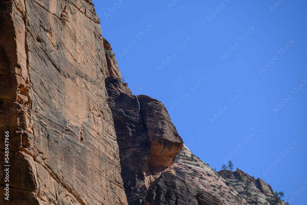 Clifs in Zion canyon, Utah, USA.