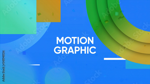 Foto Spreading colorful circles, radio wave animation