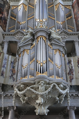 Amsterdam Westerkerk Church Organ Close Up, Netherlands