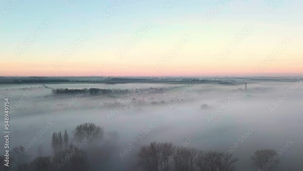 Morning mist over the city Morning mist over the city