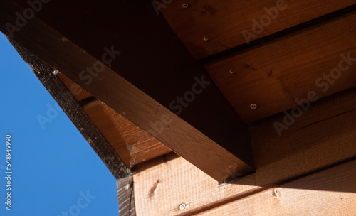Abstract wooden architecture details  inner roof details