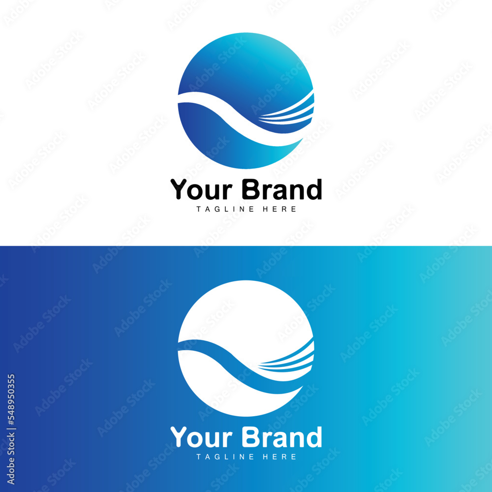 Ocean Wave Logo, Water Wave Design, Brand Design Vector Ocean Wave Logo, Water Wave Design, Brand Design Vector