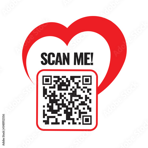 Scan me icon. Symbol or emblem. vector illustration