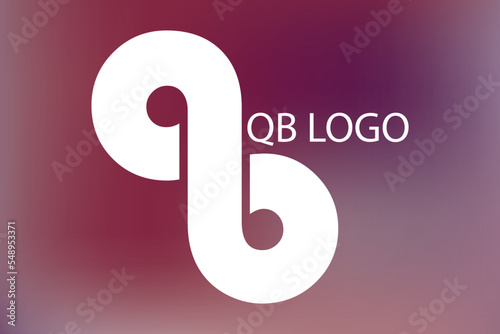QB logo design vector iconic and modern