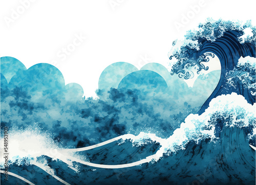 Leinwand Poster The great wave off kanagawa painting reproduction