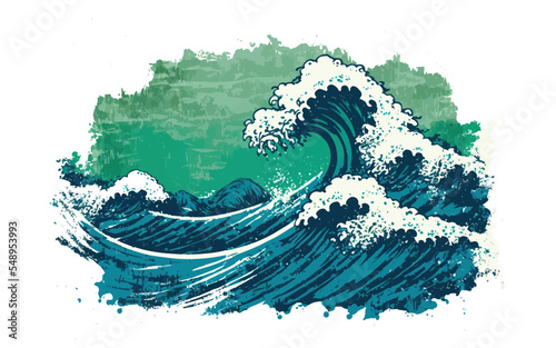 Fotografering The great wave off kanagawa painting reproduction