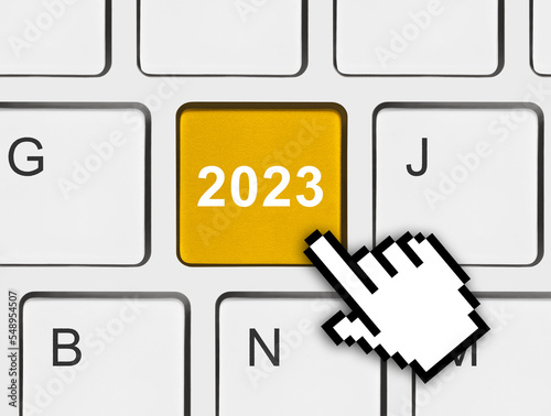 Computer keyboard with 2023 key