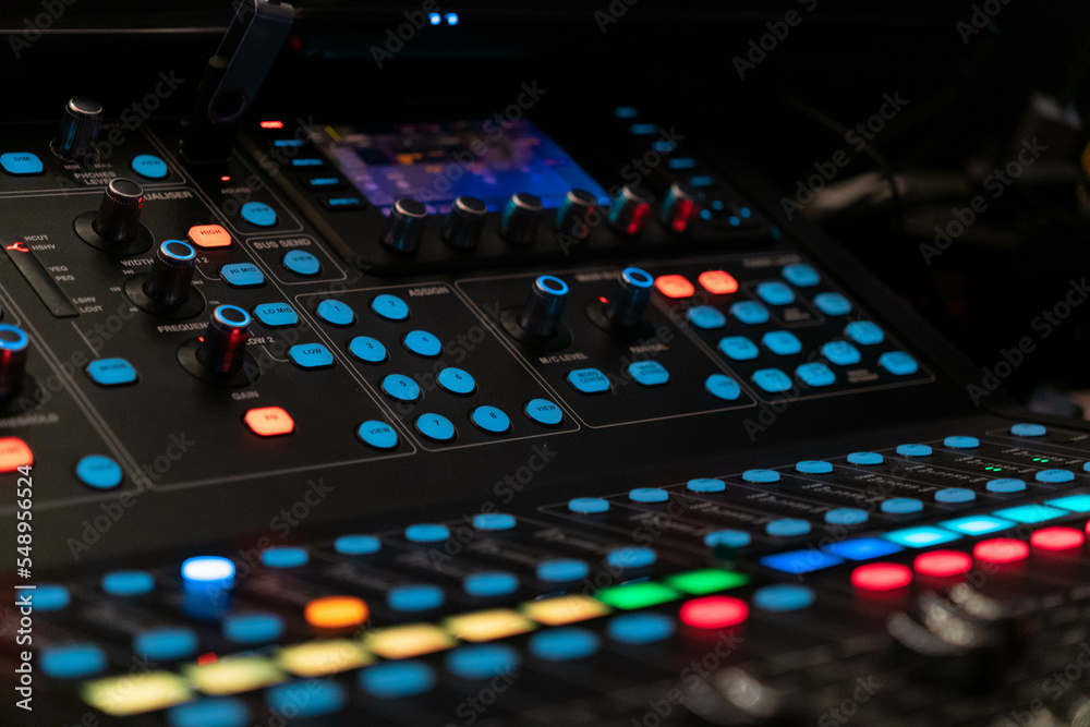 dj mixer in a recording dj mixer in a recording