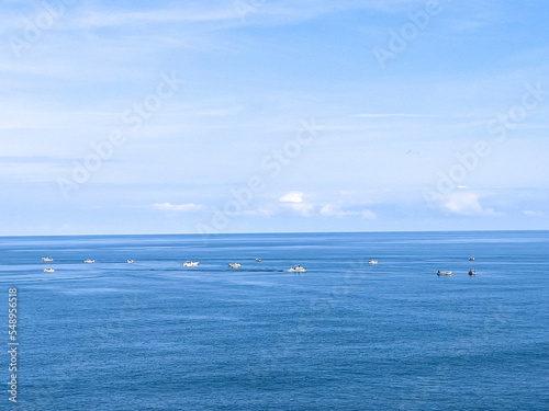 sea fishing and fishing together by boats in the black sea region