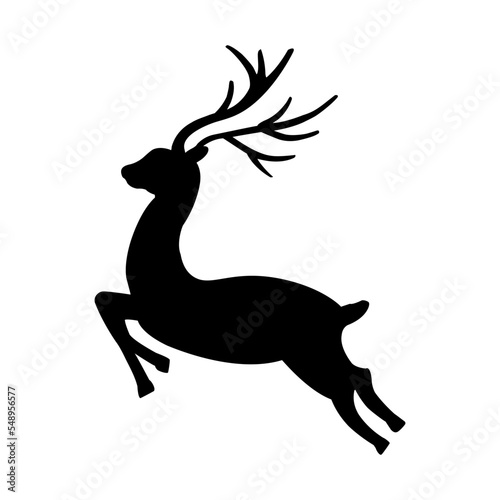 Christmas deer icon vector. Christmas reindeer illustration sign collection. Animal symbol or logo.