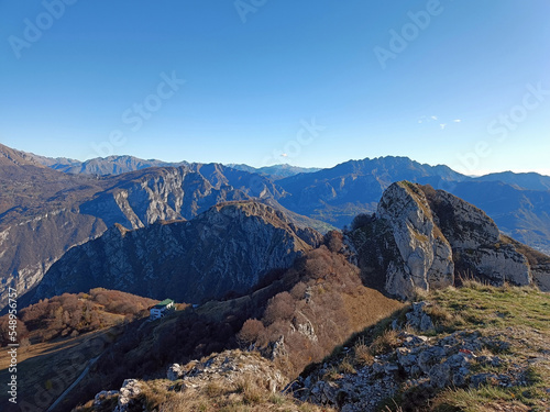 beautiful view of the Corni di Canzo and the surrounding mountains