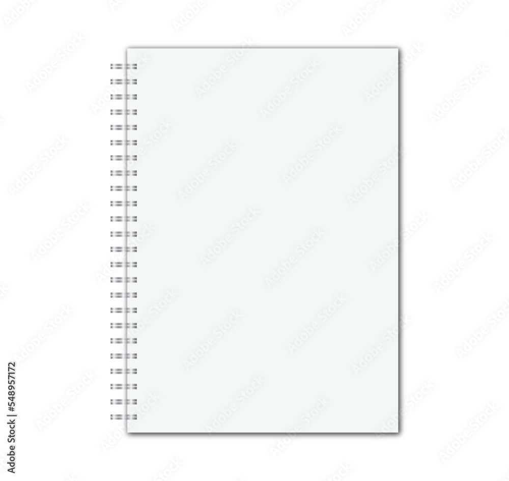 Realistic notebook mockup. Blank realistic sheet of paper mockup. Realistic notebook mockup. Blank realistic sheet of paper mockup.