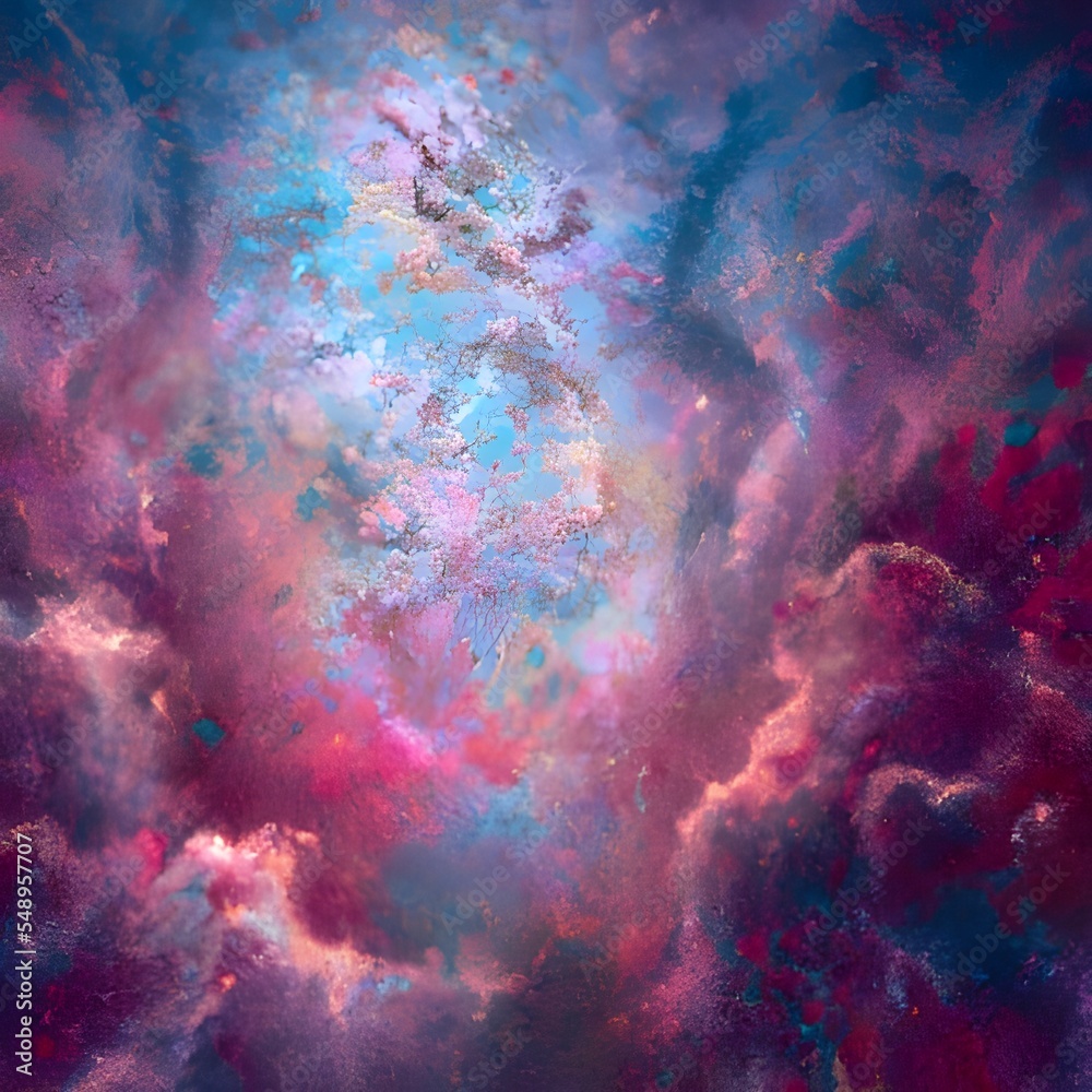 Pastel cosmic fantasy background. Generative AI.	