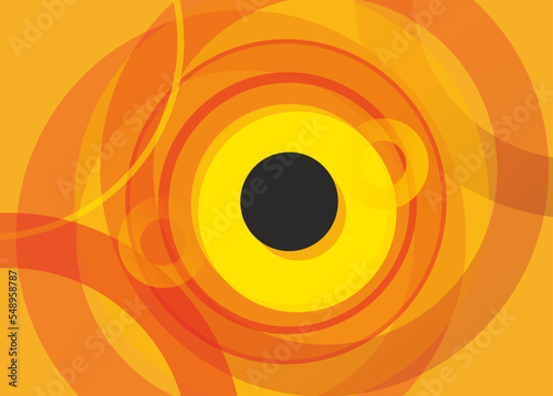 red, orange and yellow Light shining gradient geometric shape background