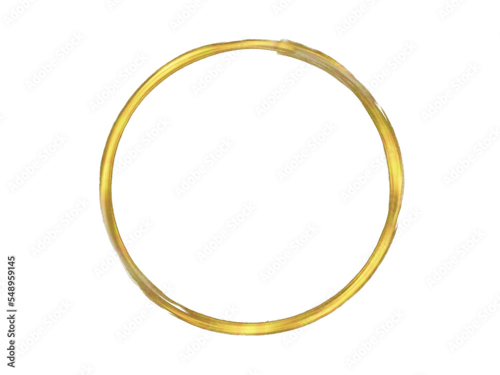 Gold circular frame, metallic circle with copy space, yellow metal texture made with thick layer of paint, round object Gold circular frame, metallic circle with copy space, yellow metal texture made with thick layer of paint, round object