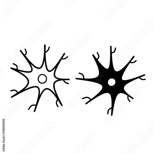 Neuron, nerve line icon.