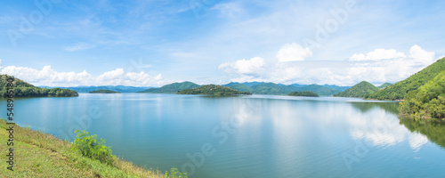 Rear view of one of the large dams or reservoirs.