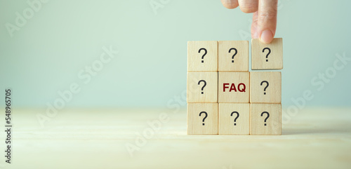 FAQ - Frequently asked questions concept. Collection of frequently asked questions on any topic and answers. FAQ in websites, social networks, business. Marketing and customer service.