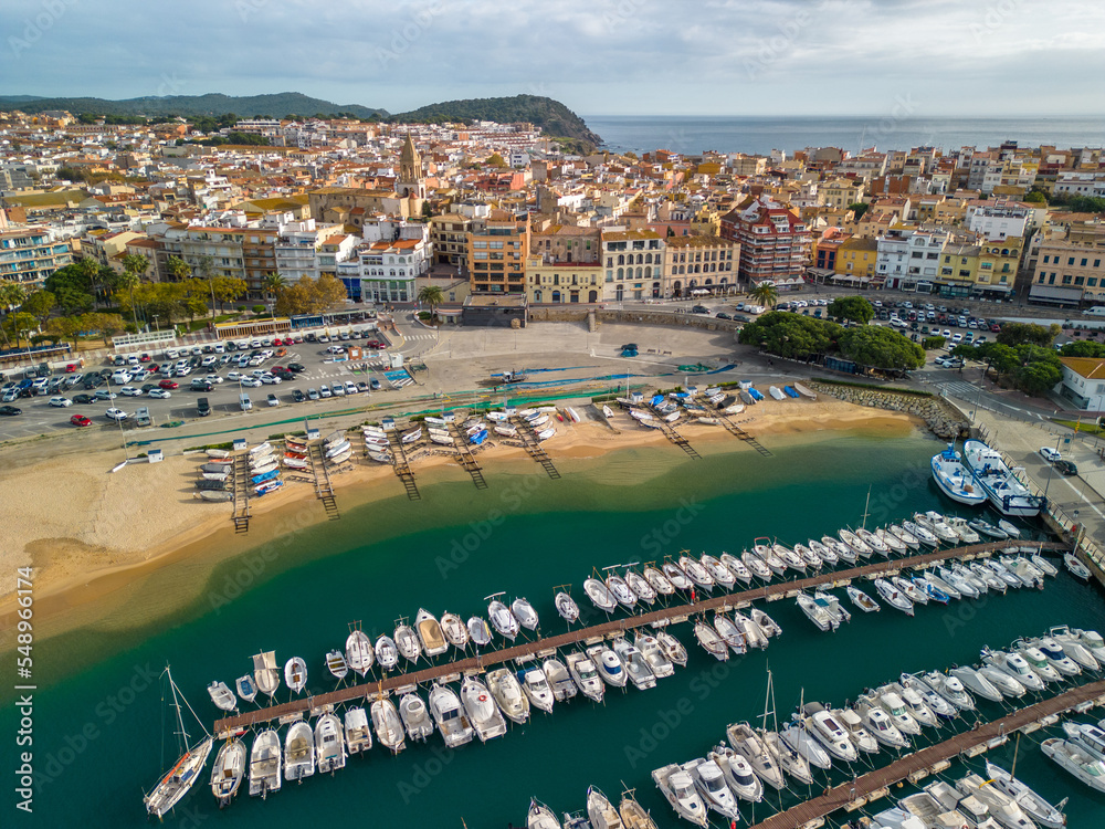 Palamós tourist city Girona Costa Brava of Spain on the Mediterranean sea fishing village international stop for cruise ships