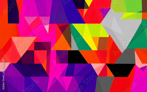Abstract wallpaper with colorful triangles. Background illustration.