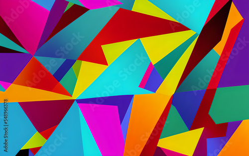 Abstract wallpaper with colorful triangles. Background illustration.