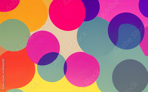 Colorful abstract wallpaper illustration, circles.