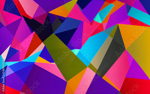 Abstract background, wallpaper, illustration. Angles, squares, colorful.