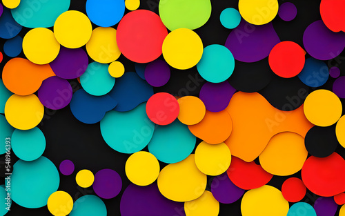 Colorful abstract wallpaper illustration, circles.