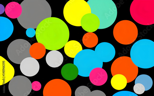 Colorful abstract wallpaper illustration, circles.