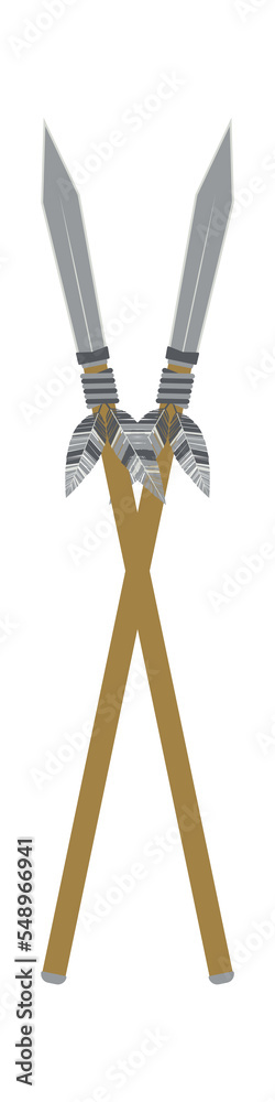 Cross Stick Spear War Lance Weapon Two Side Sharp Knight Cross Stick Spear War Lance Weapon Two Side Sharp Knight