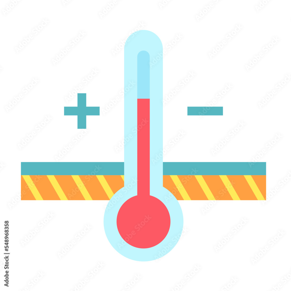 Thermo regulation icon. Element of fabric features vector icon. Thermo regulation icon. Element of fabric features vector icon.