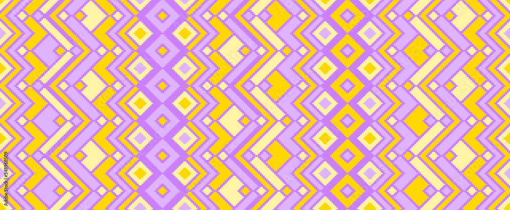 Asymmetric rhombus traditional motifs vector geometric pattern. Asymmetric rhombus traditional motifs vector geometric pattern.