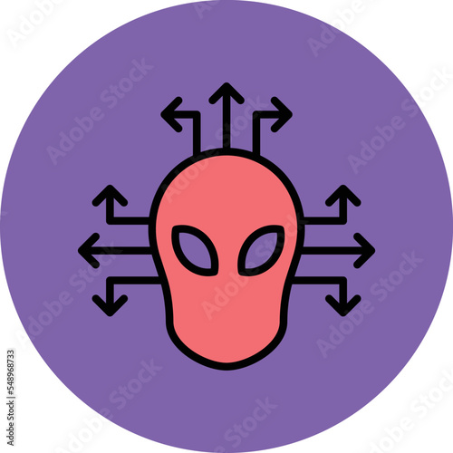 Alien faceVector Icon which is suitable for commercial work and easily modify or edit it
 photo