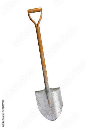 A shovel isolated on white background. clipping  paths