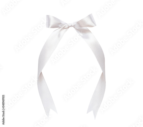 white bow isolated on white background