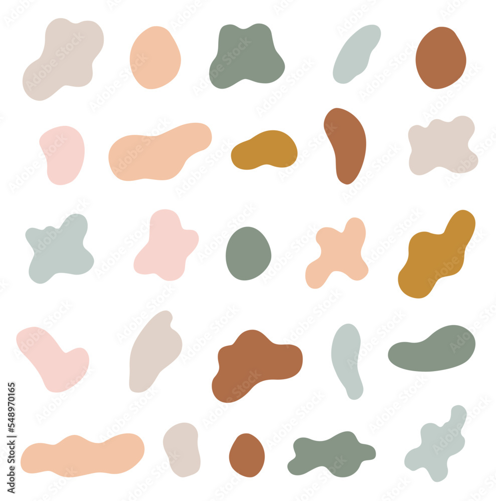 Set of abstract organic shape. Fluid vector in flat style. Set of modern graphic elements. Template of fluid organic forms. Set of abstract organic shape. Fluid vector in flat style. Set of modern graphic elements. Template of fluid organic forms.
