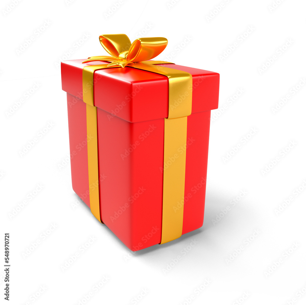 Christmas gift box in cartoon 3d render Christmas gift box in cartoon 3d render