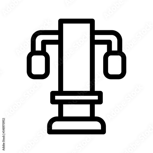 gym machine line icon illustration vector graphic