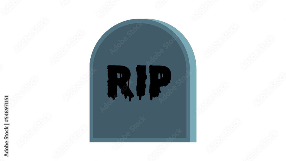 Lápida de piedra sin fondo con el mensaje RIP Lápida de piedra sin fondo con el mensaje RIP