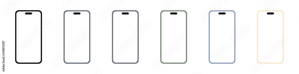mockup iphone 14. Mobile phone icon. Flat design slyle. Vector illustration mockup iphone 14. Mobile phone icon. Flat design slyle. Vector illustration