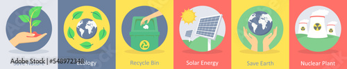 save nature, ecology, recycle bin